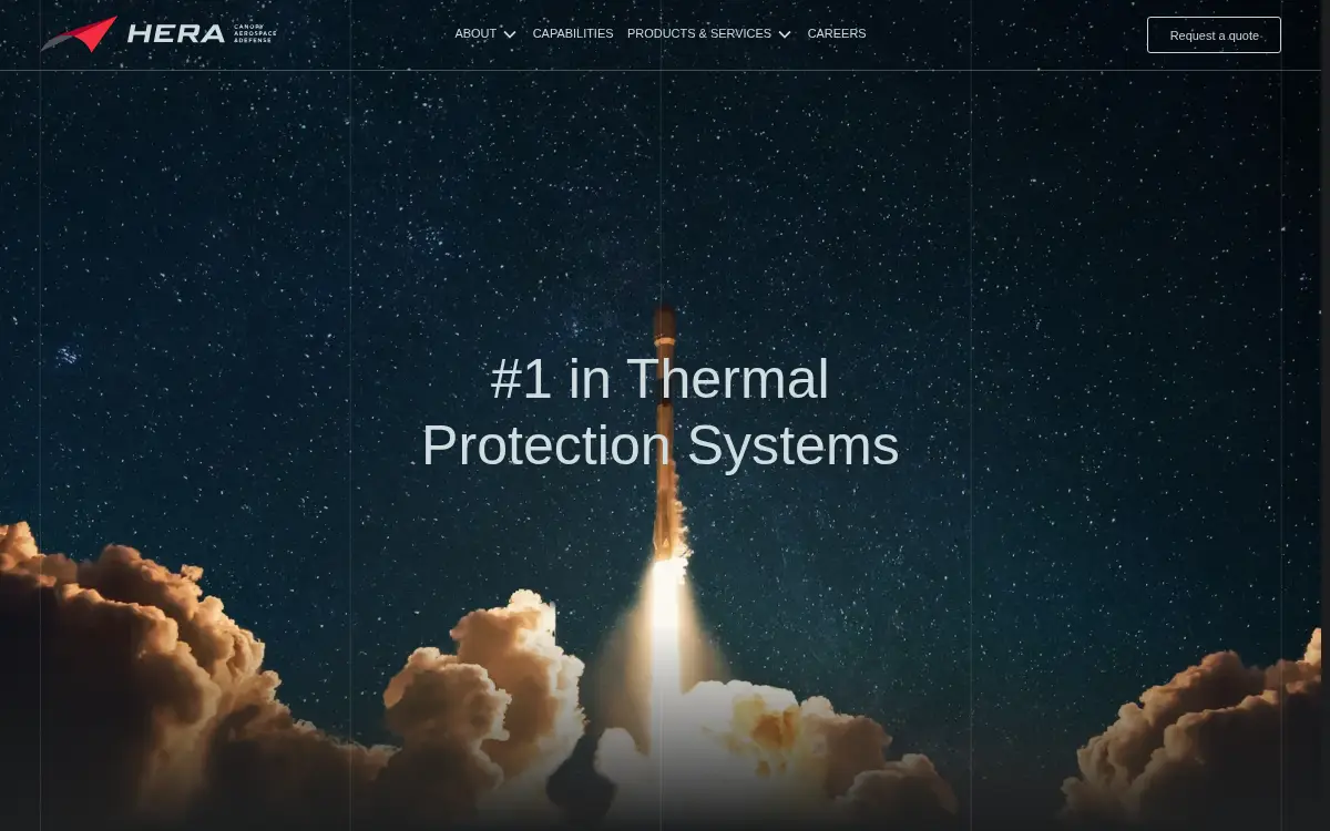 Homepage of Hera Technologies, LLC