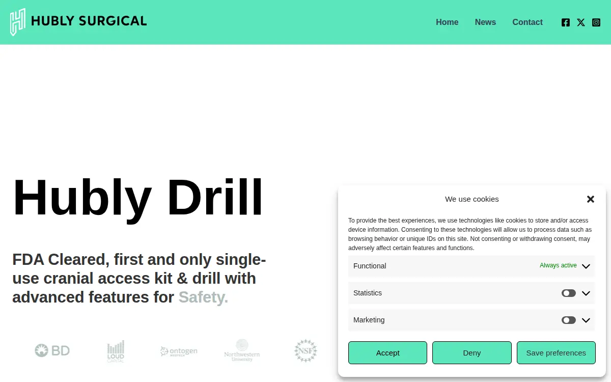 Homepage of Hubly INC.