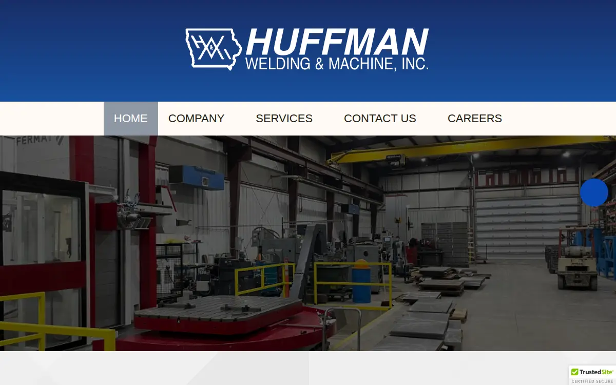 Homepage of Huffman Welding & Machine, INC.