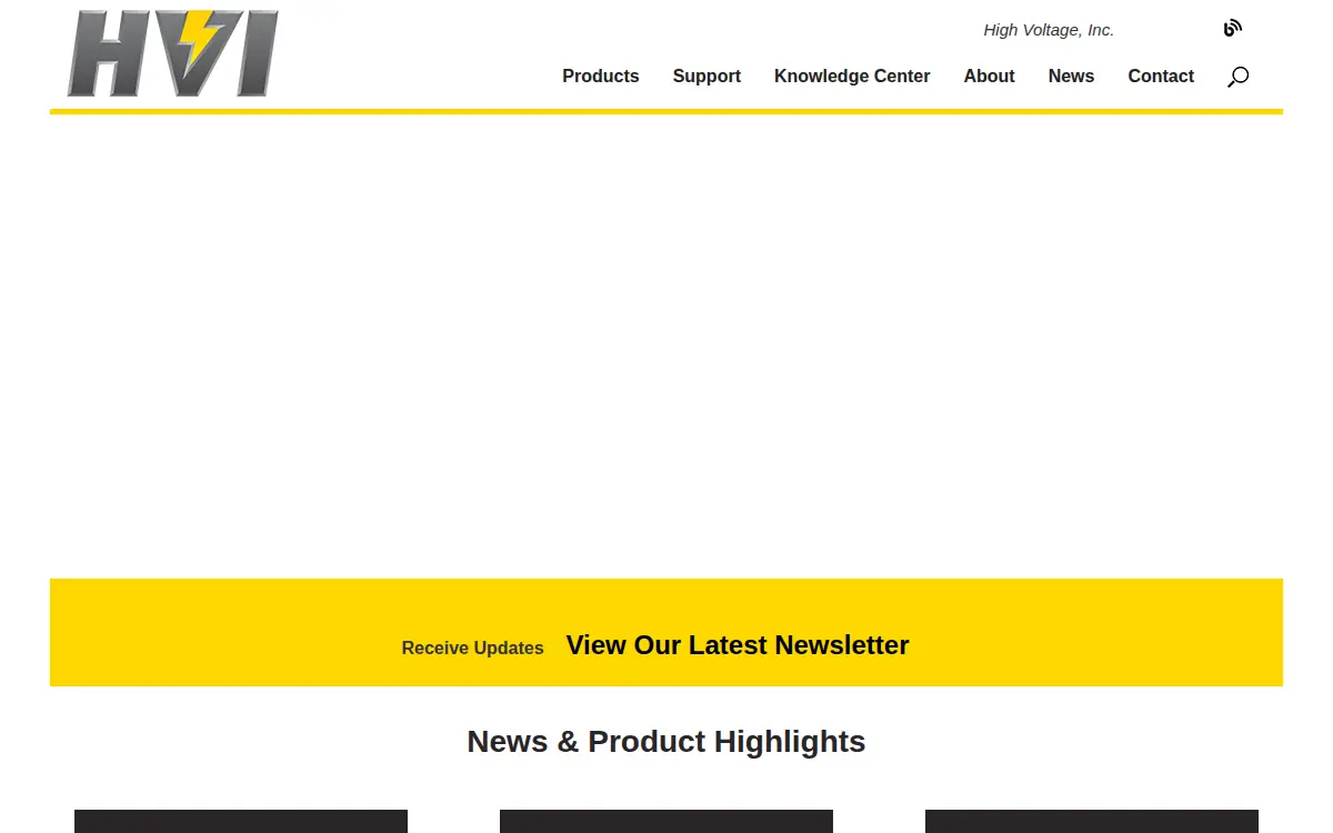 Homepage of High Voltage, INC