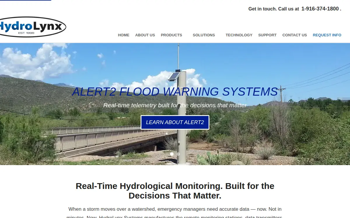 Homepage of Hydrolynx Systems, INC.