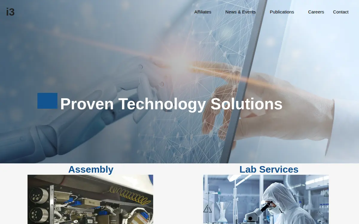 Homepage of I3 Assembly LLC