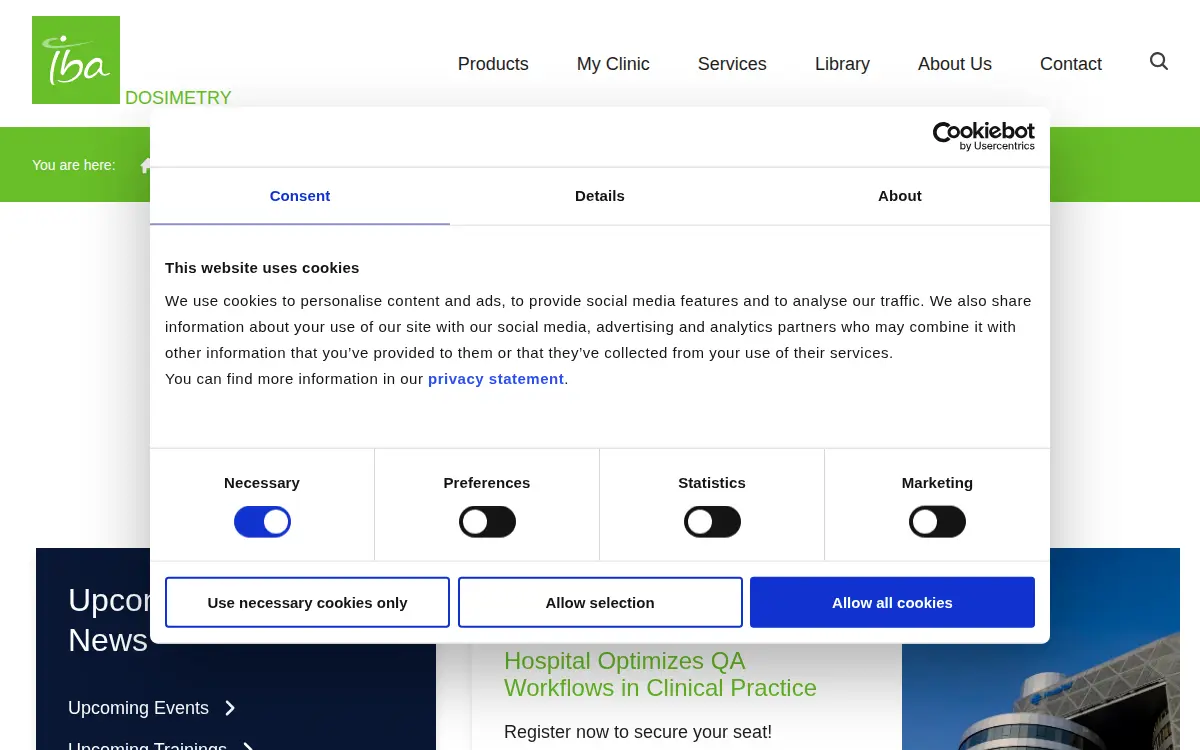 Homepage of Iba Dosimetry America INC