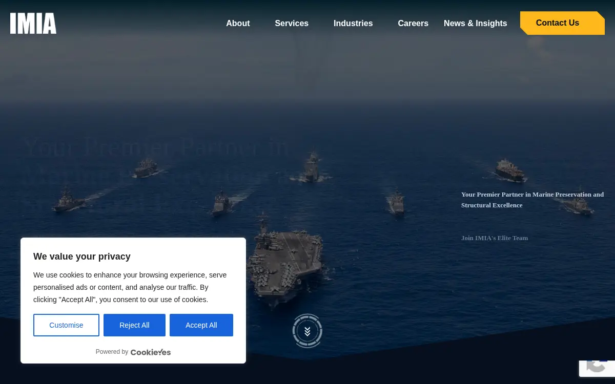 Homepage of Imia, LLC