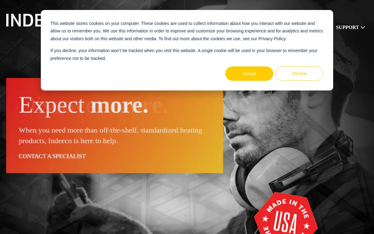 Homepage of Indeeco LLC