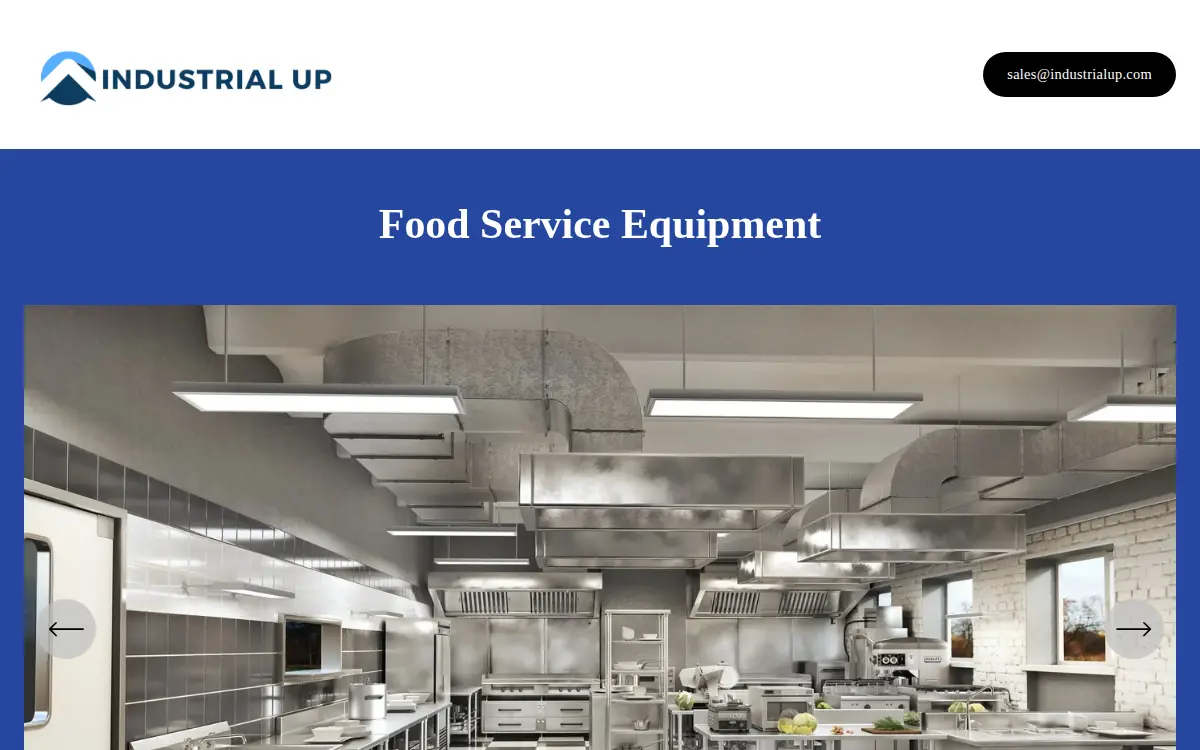 Homepage of Industrial Up LLC