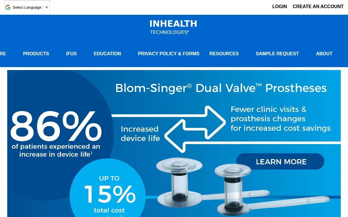 Homepage of Freudenberg Medical, LLC