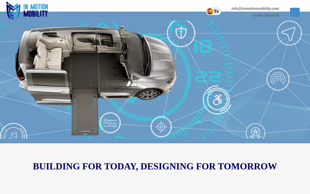 Homepage of In Motion Mobility LLC