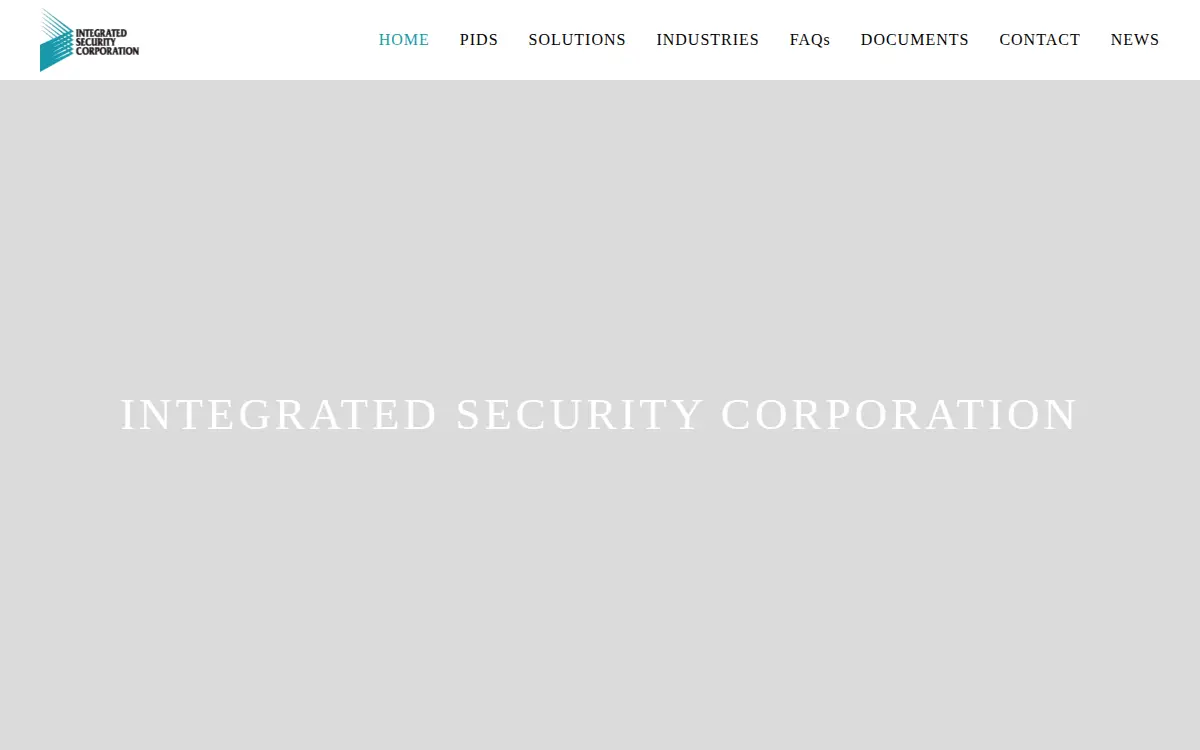 Homepage of Integrated Security CORP