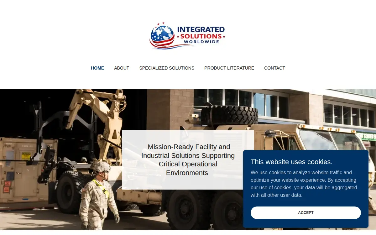 Homepage of Integrated Solutions Worldwide, LLC