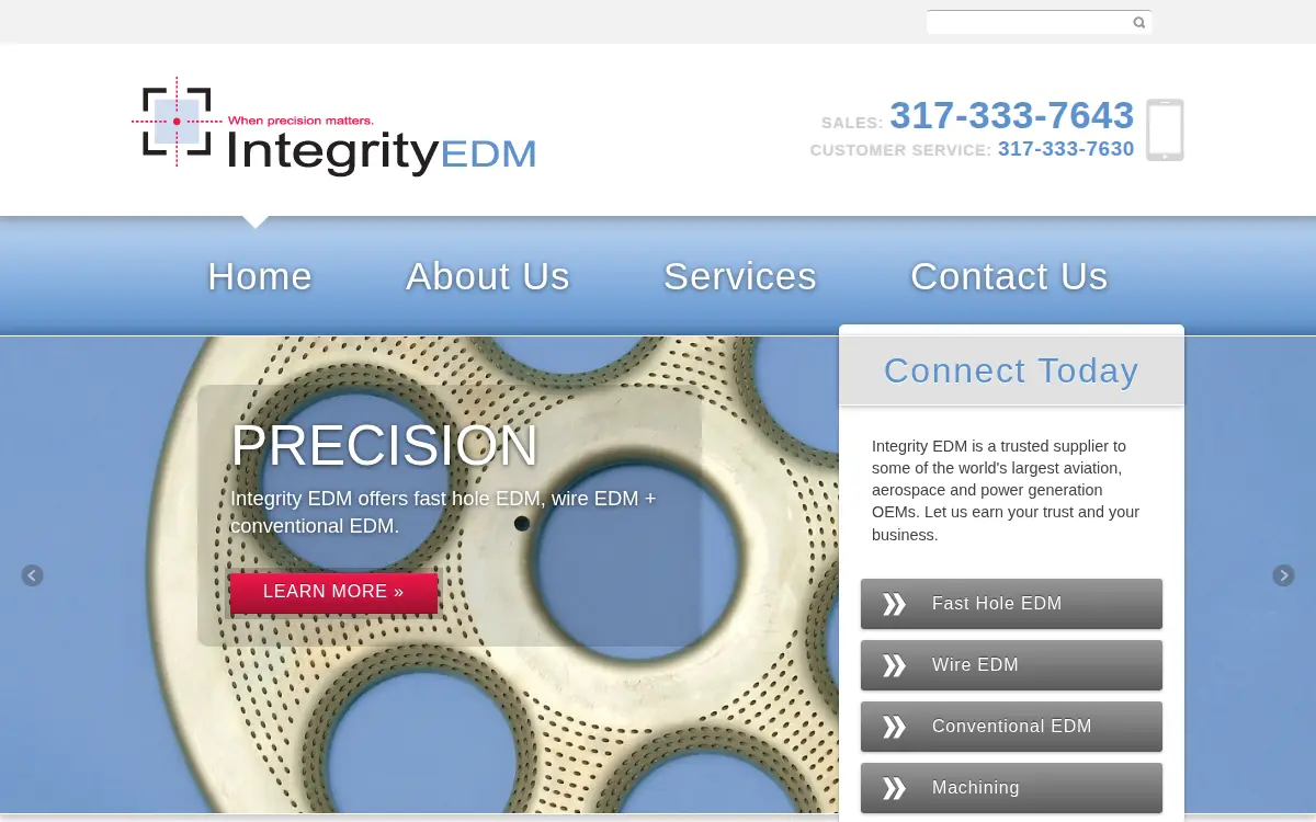 Homepage of Integrity E.d.m LLC