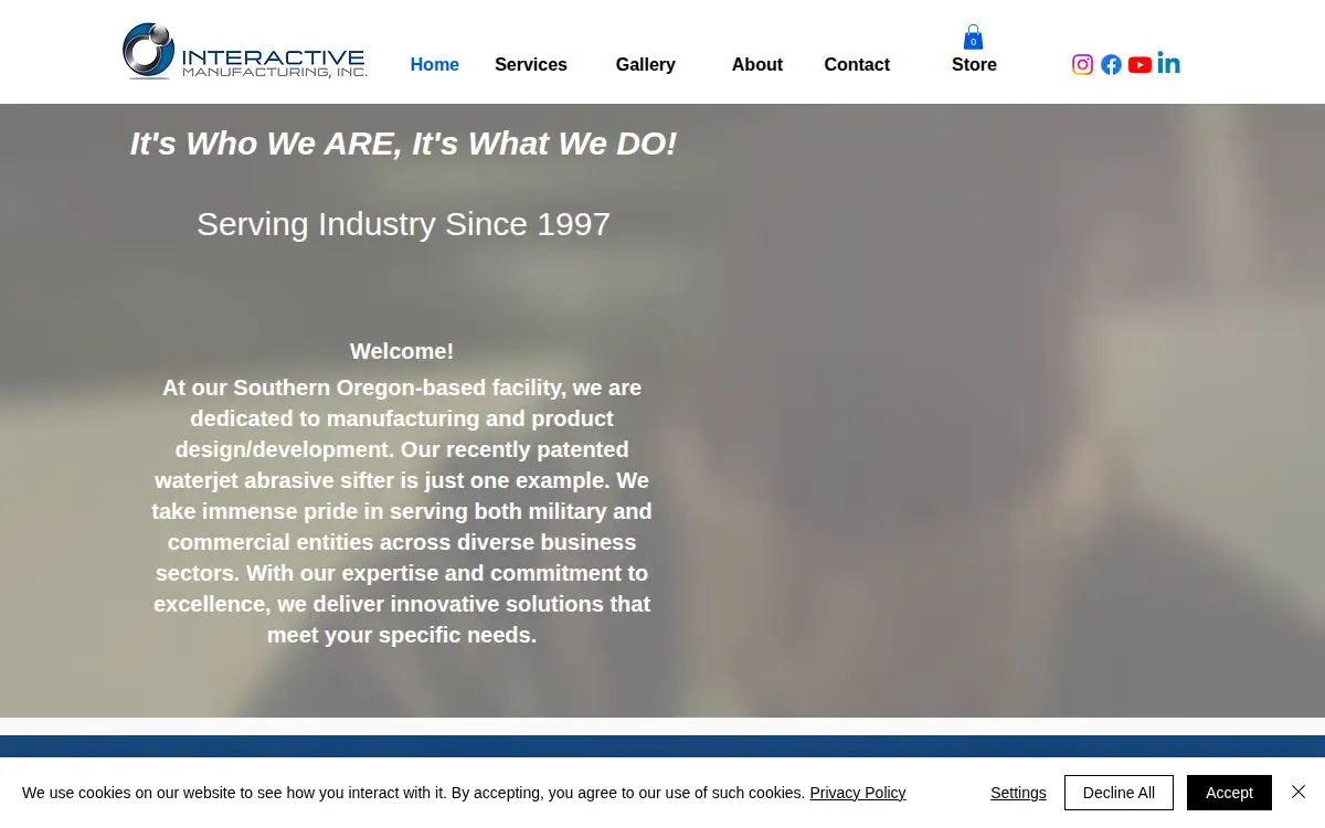 Homepage of Interactive Manufacturing, INC