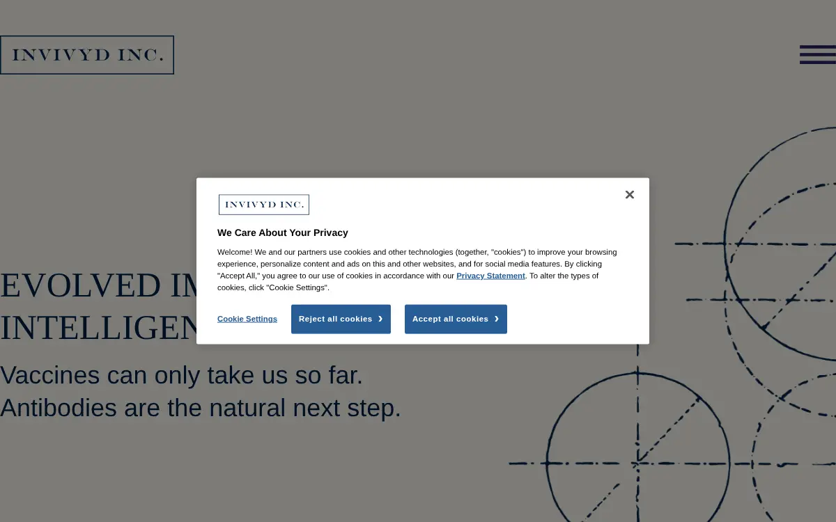 Homepage of Invivyd, INC.