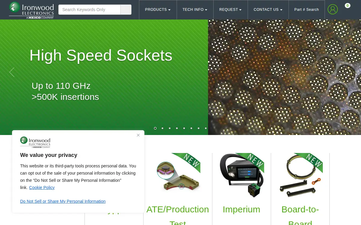 Homepage of Ironwood Electronics, INC.
