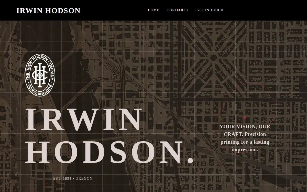 Homepage of The Irwin-hodson Company