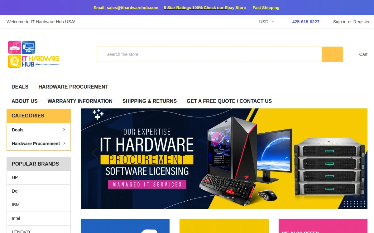 Homepage of It Hardware Hub INC