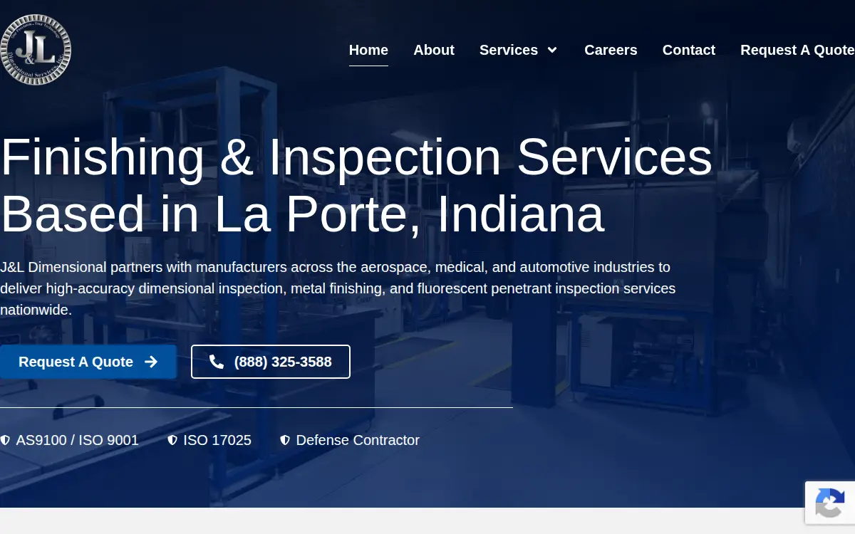 Homepage of J & L Dimensional Services INC