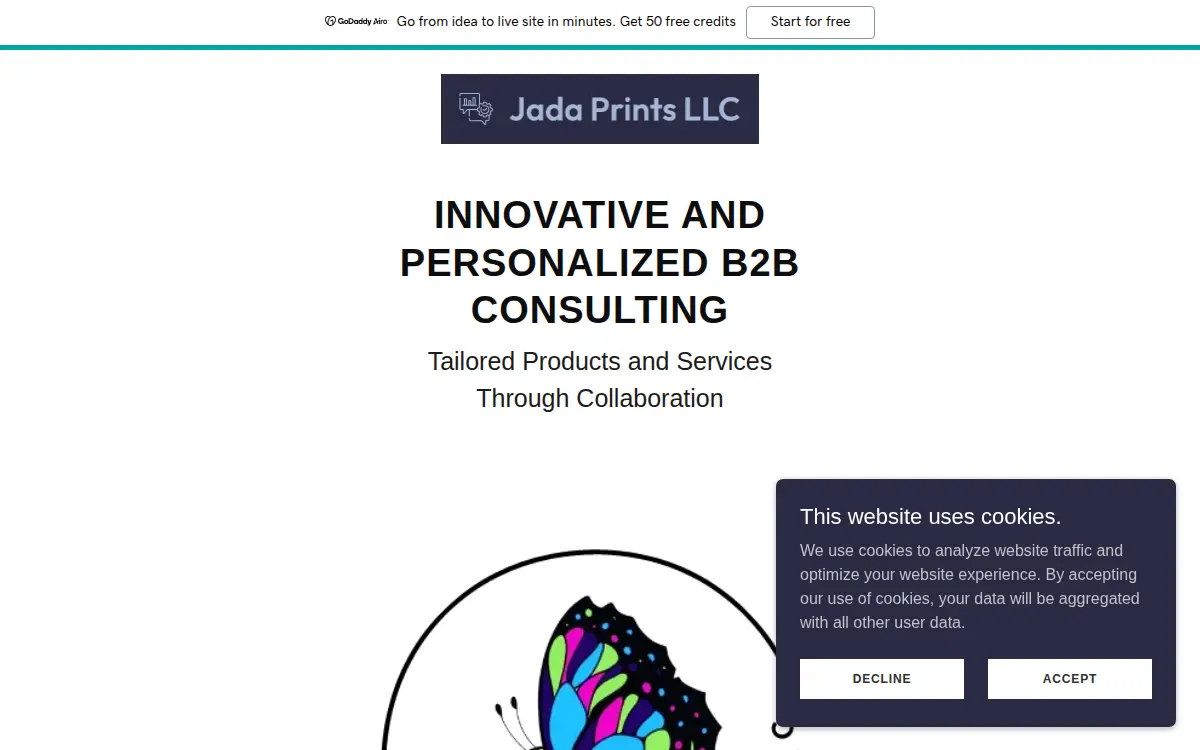 Homepage of Jada Prints LLC