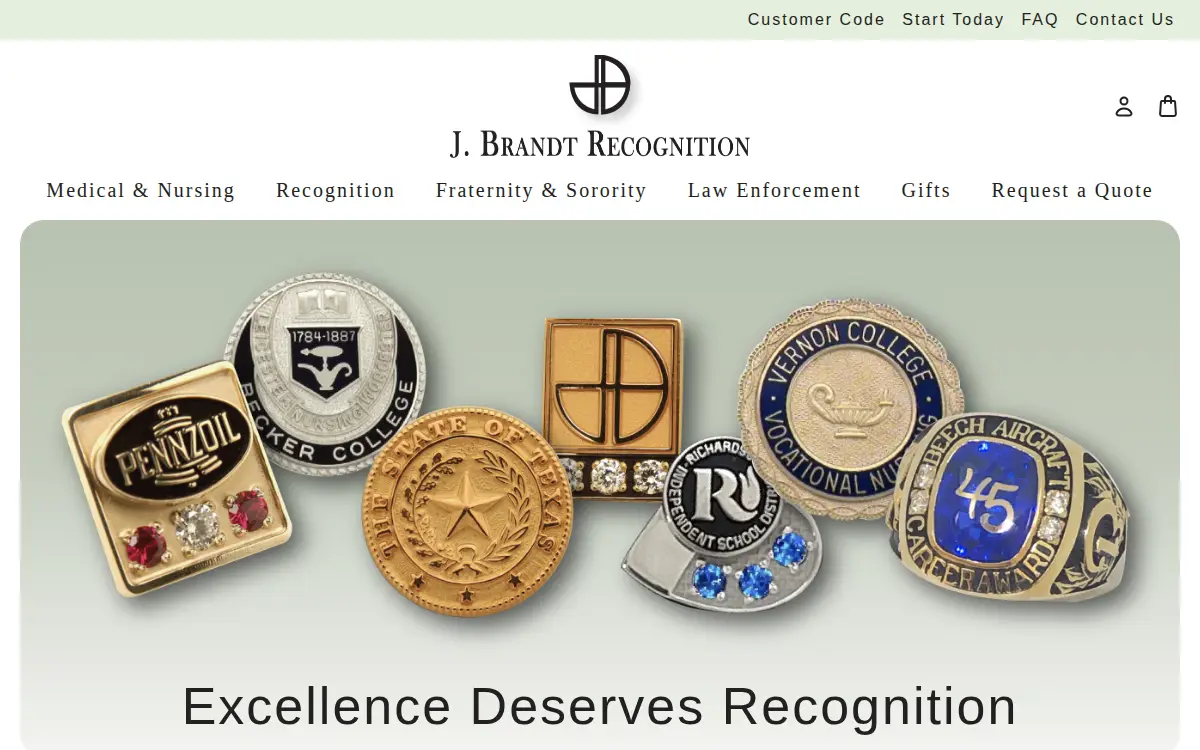 Homepage of J Brandt Recognition LTD