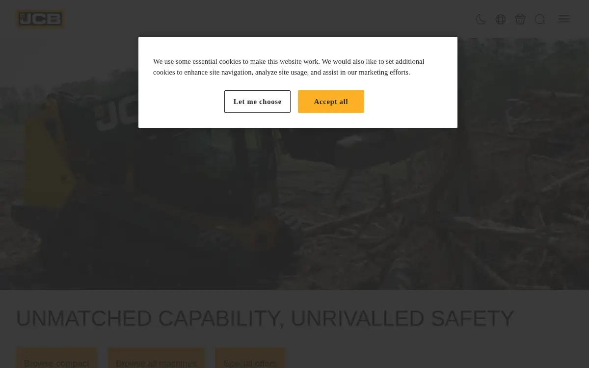 Homepage of Jcb INC.