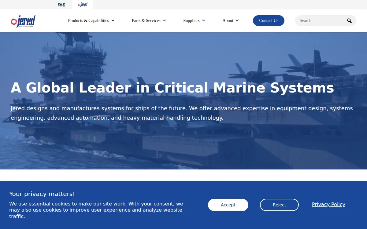 Homepage of Par Marine Services LLC