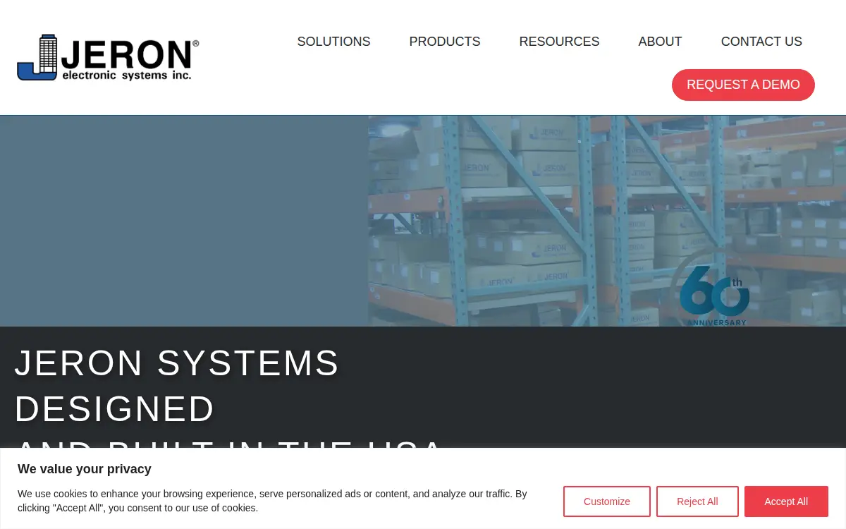 Homepage of Jeron Electronic Systems, INC.