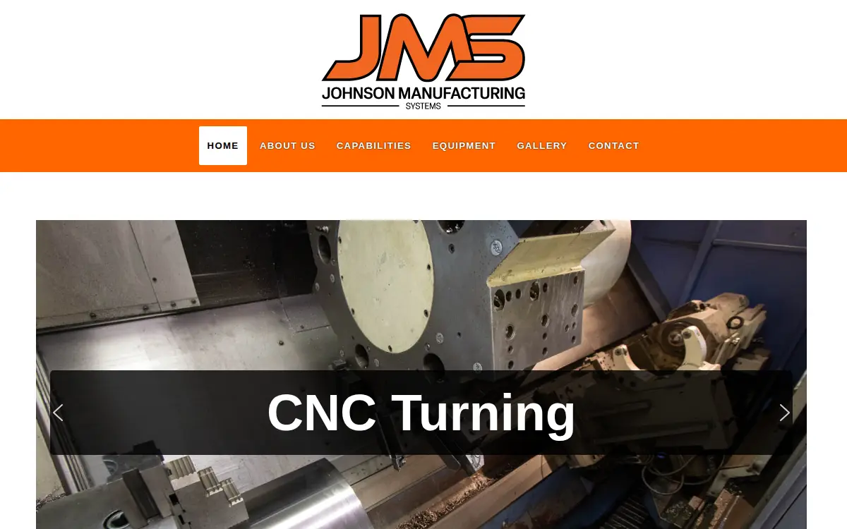 Homepage of Johnson Manufacturing Systems LLC