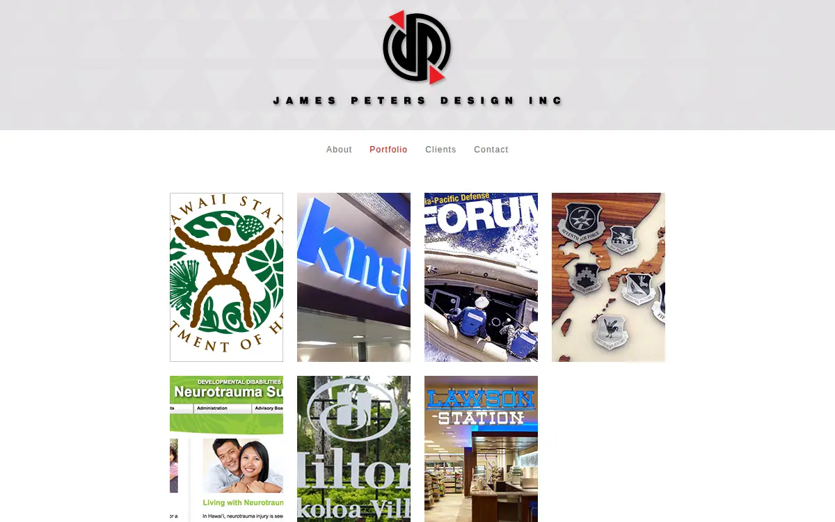 Homepage of James Peters Design, INC.