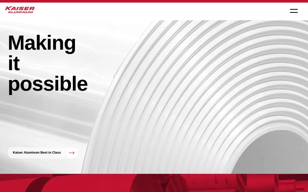 Homepage of Kaiser Aluminum Investments Company