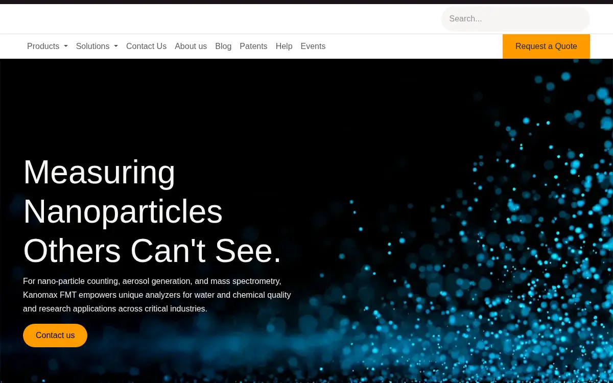 Homepage of Kanomax Fmt, INC