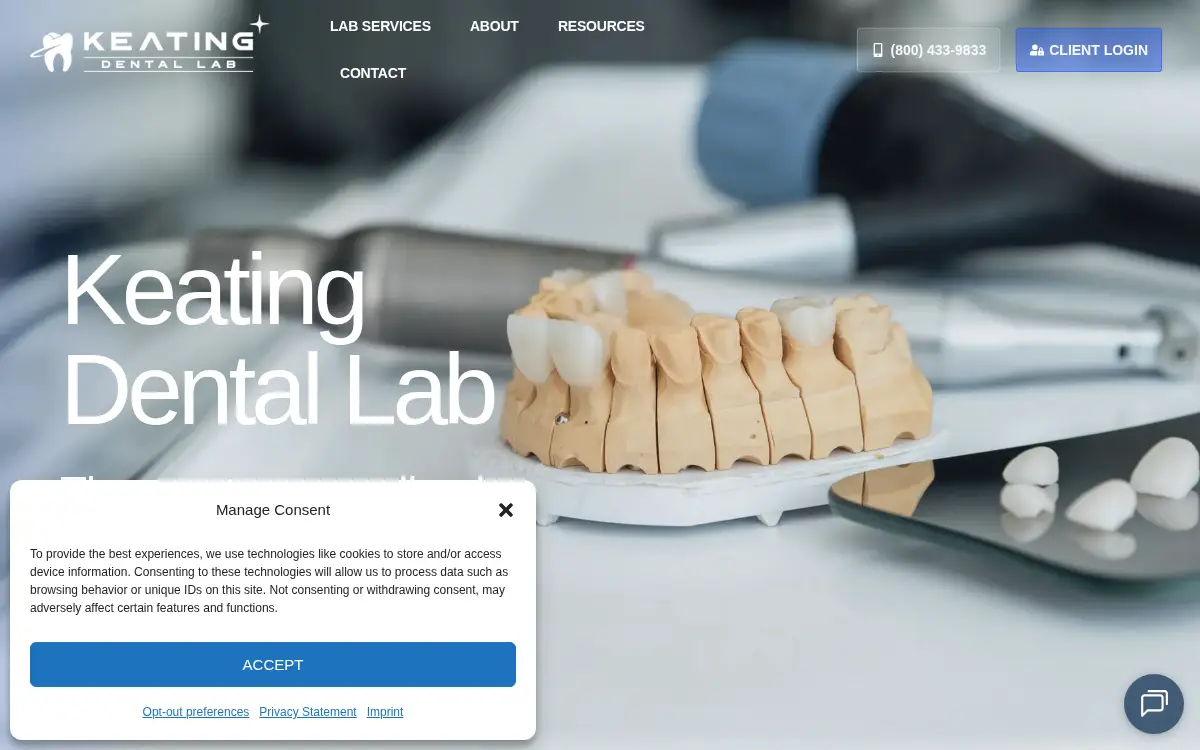 Homepage of Keating Dental Arts, INC.