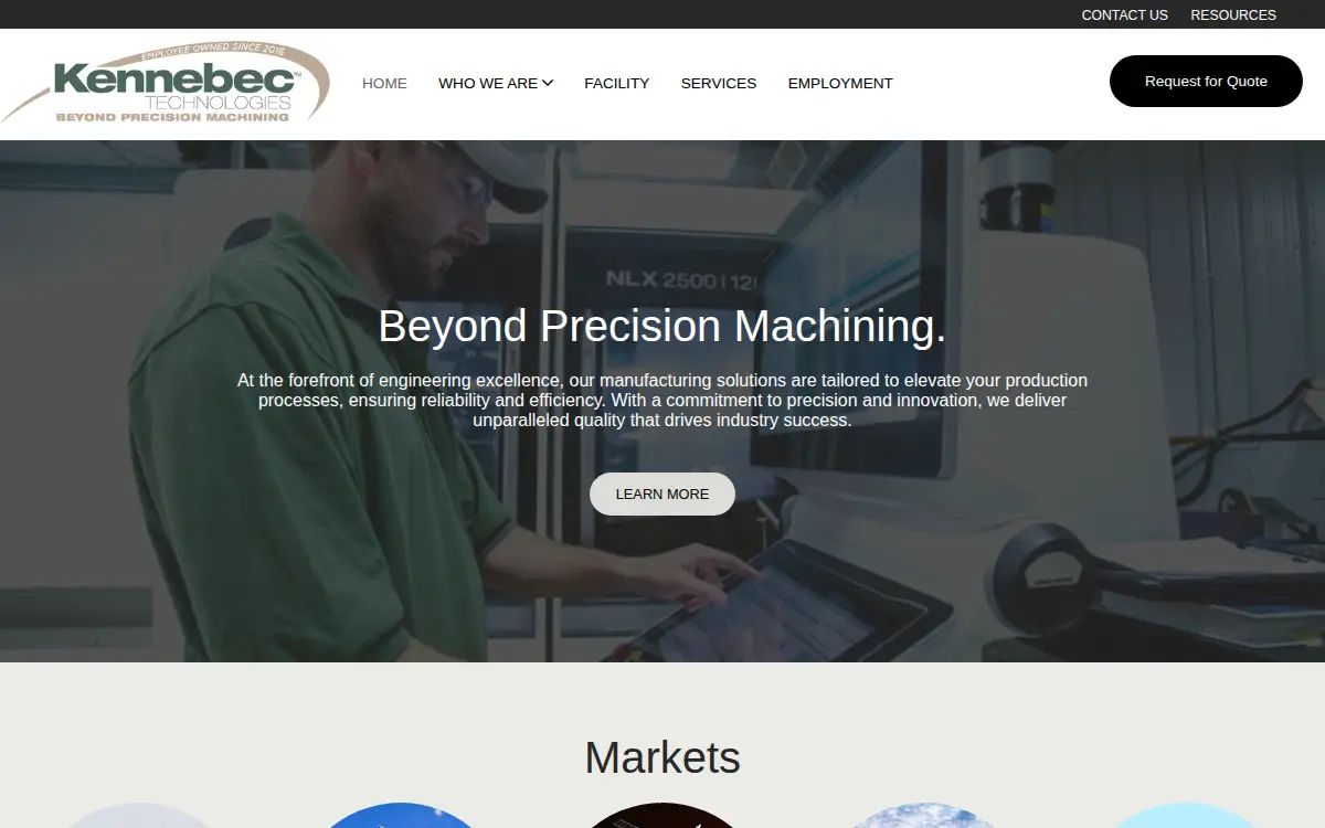 Homepage of Kennebec Technologies