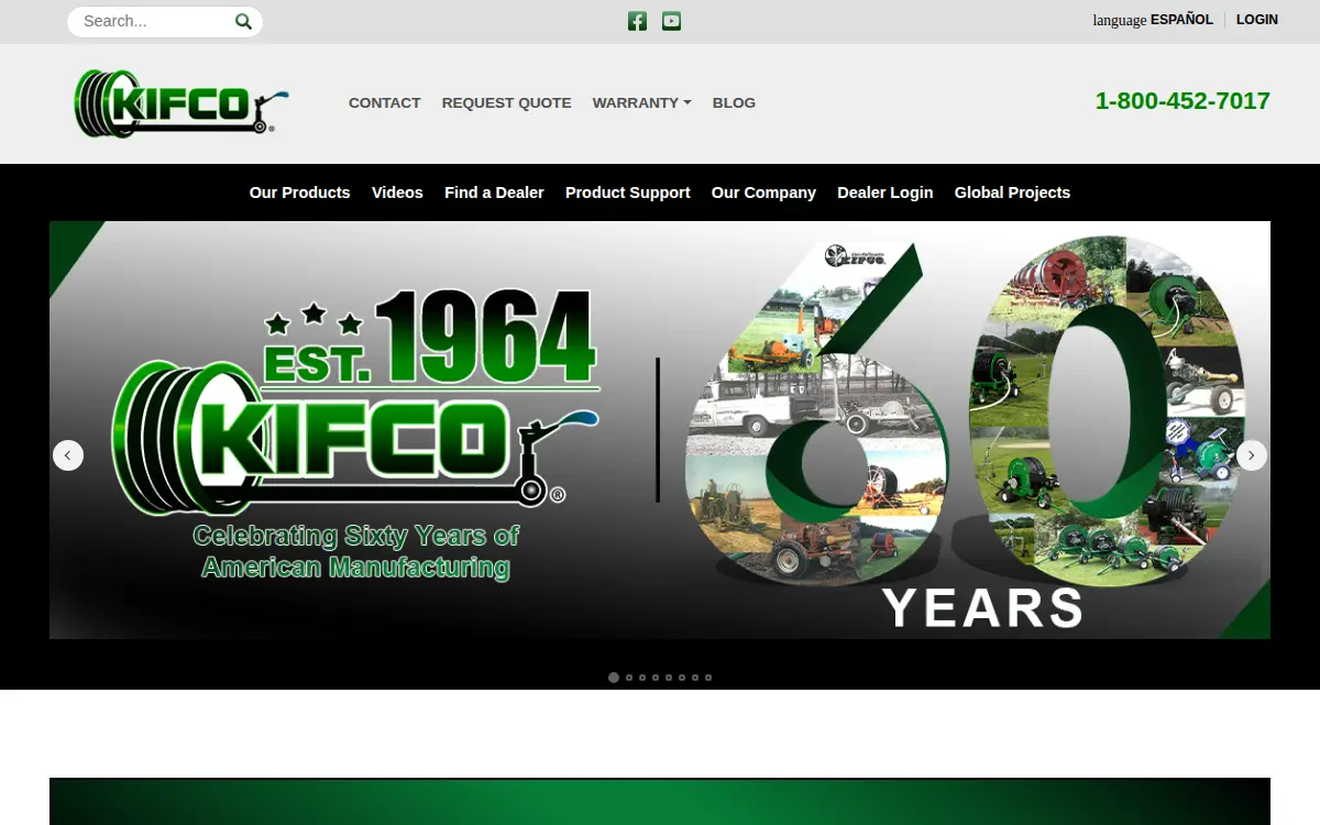 Homepage of Kifco, INC