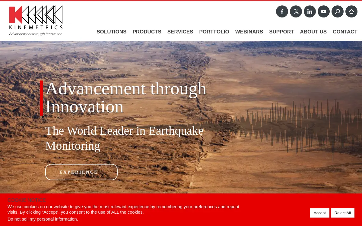 Homepage of Kinemetrics INC