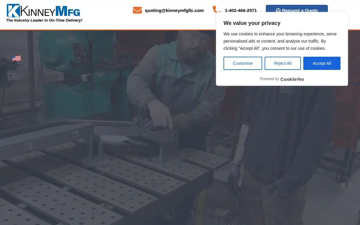 Homepage of Kinney Manufacturing LLC