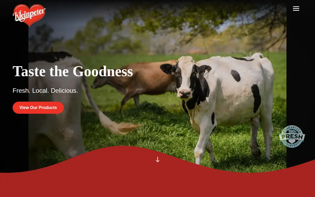 Homepage of Kleinpeter Farms Dairy LLC