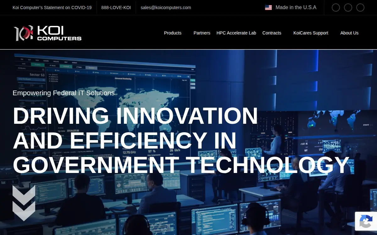 Homepage of Koi Computers, INC.