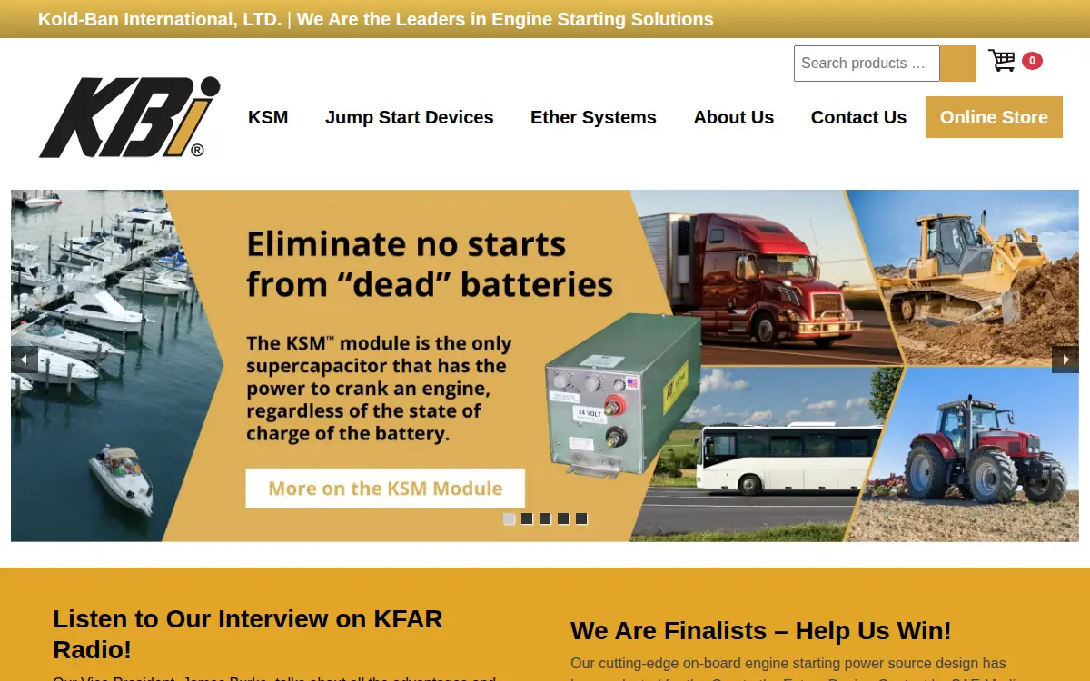 Homepage of Kold-ban International LTD