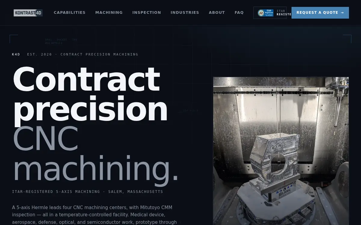Homepage of Kontrast4d LLC