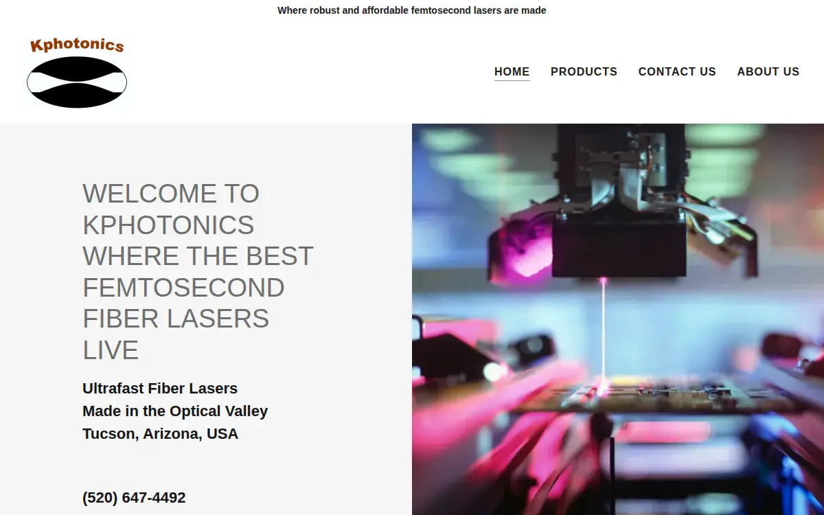 Homepage of Kphotonics LLC