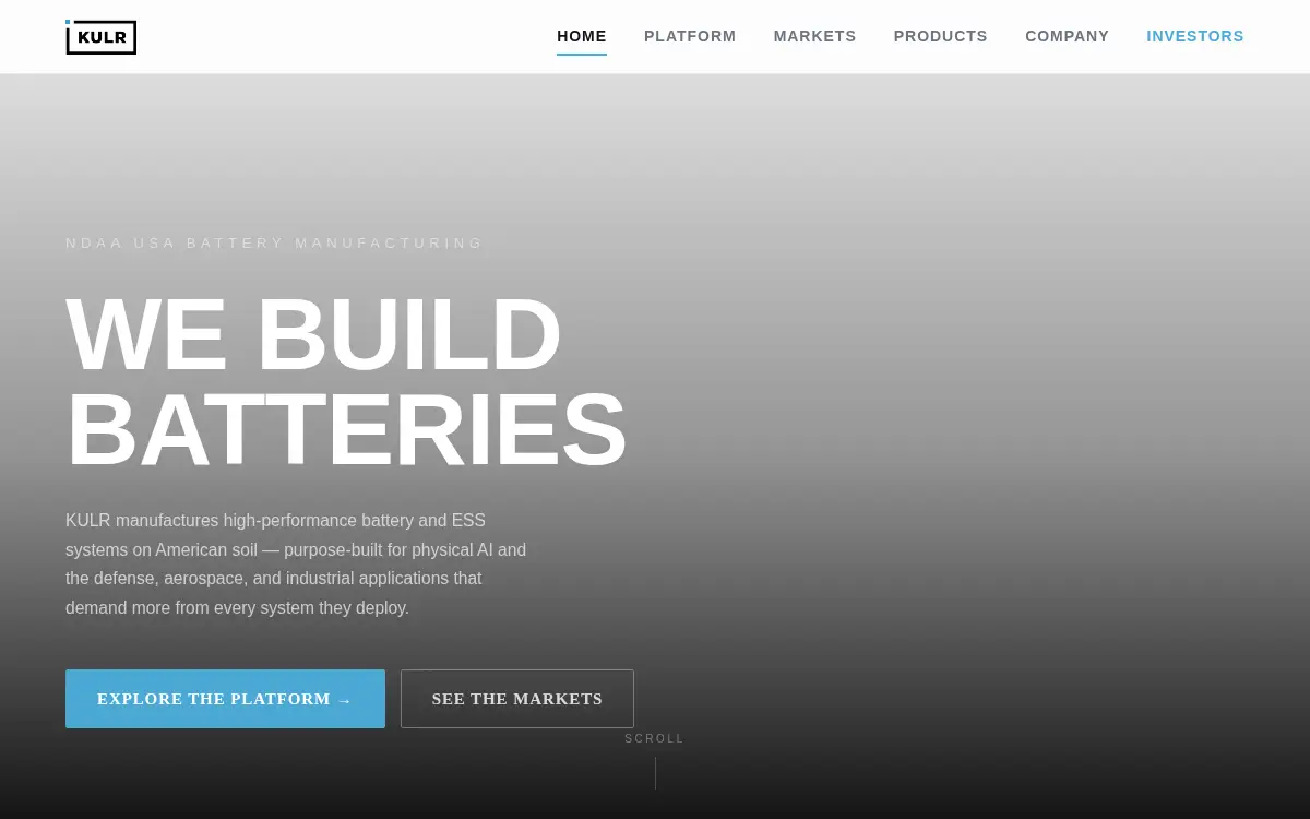 Homepage of Kulr Technology CORP