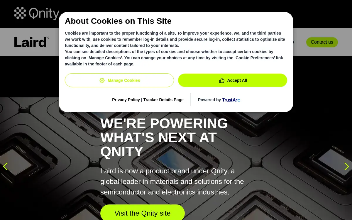 Homepage of Laird Technologies, INC