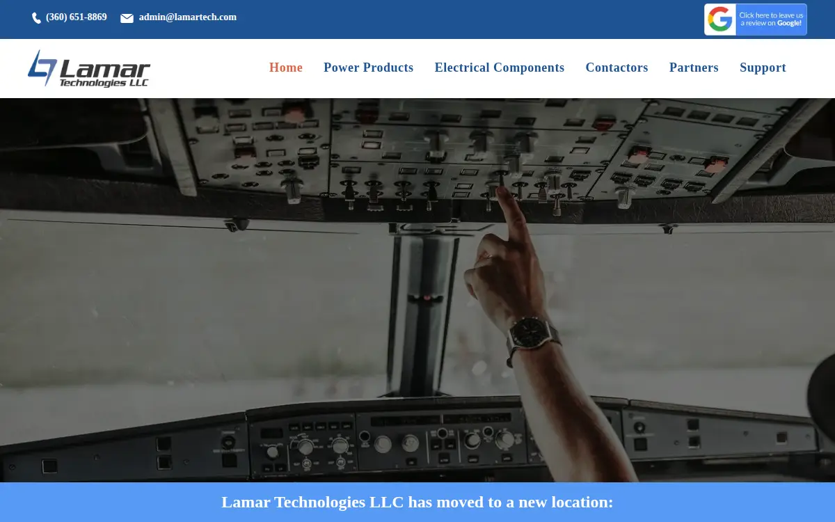 Homepage of Lamar Technologies LLC