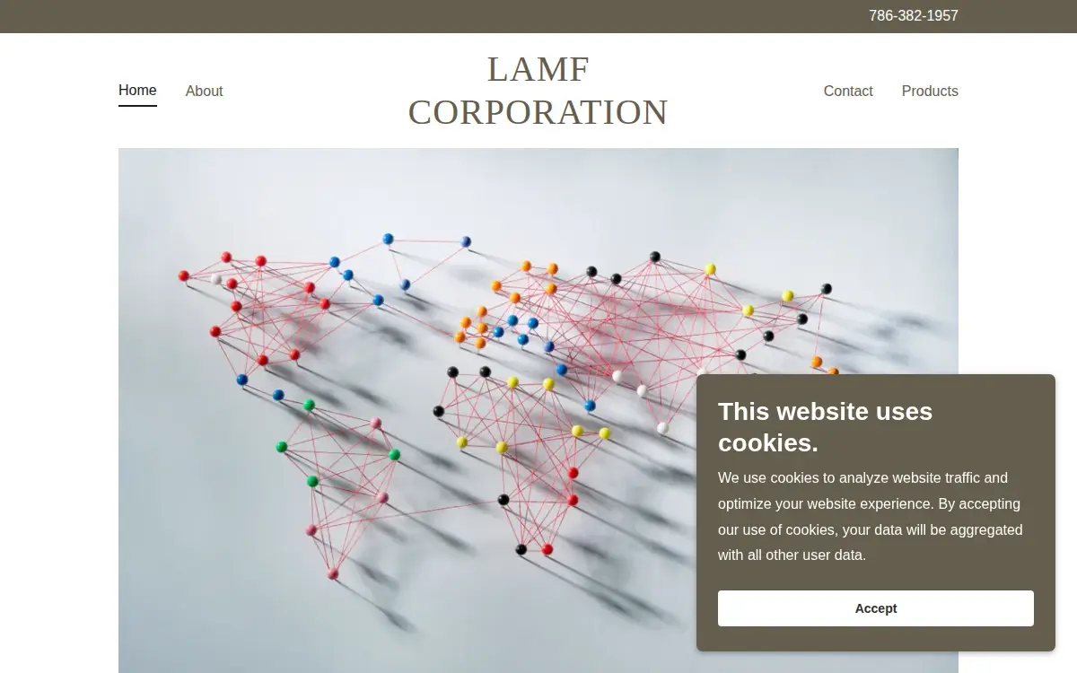 Homepage of Lamf Import & Export Corporation