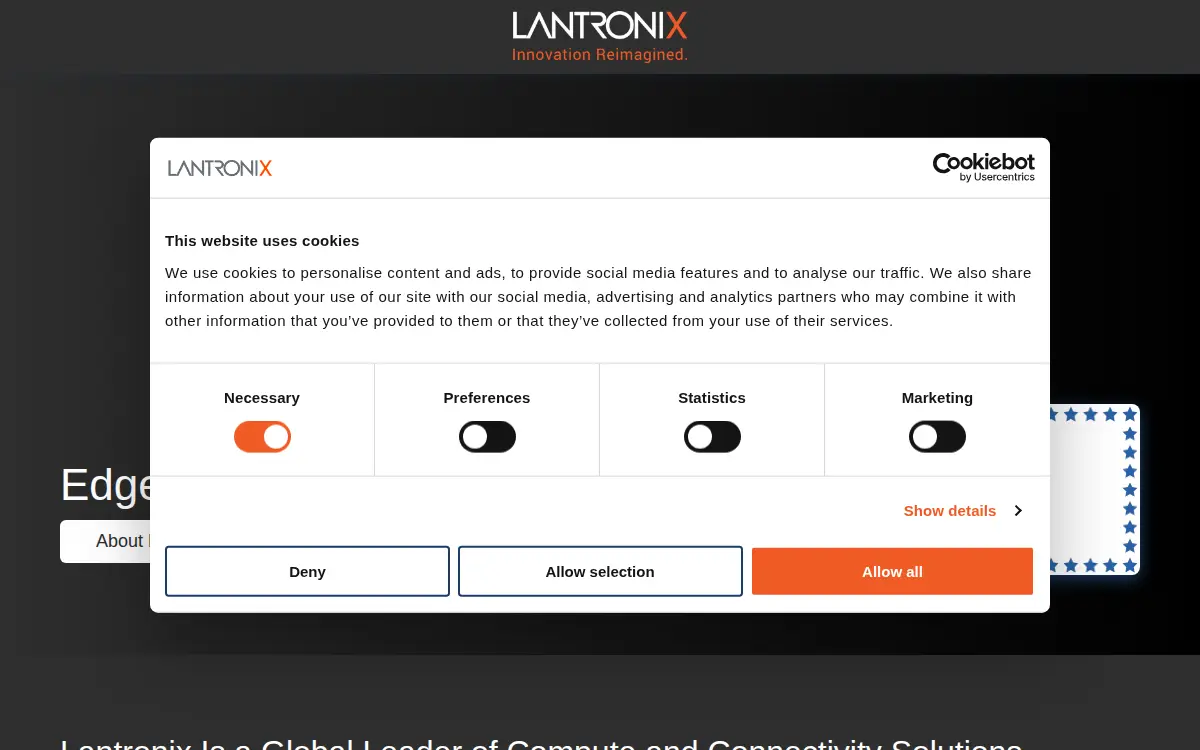 Homepage of Lantronix, INC.