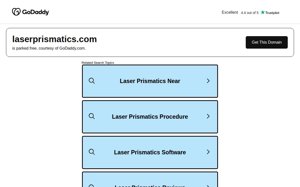 Homepage of Laser Prismatics, LLC