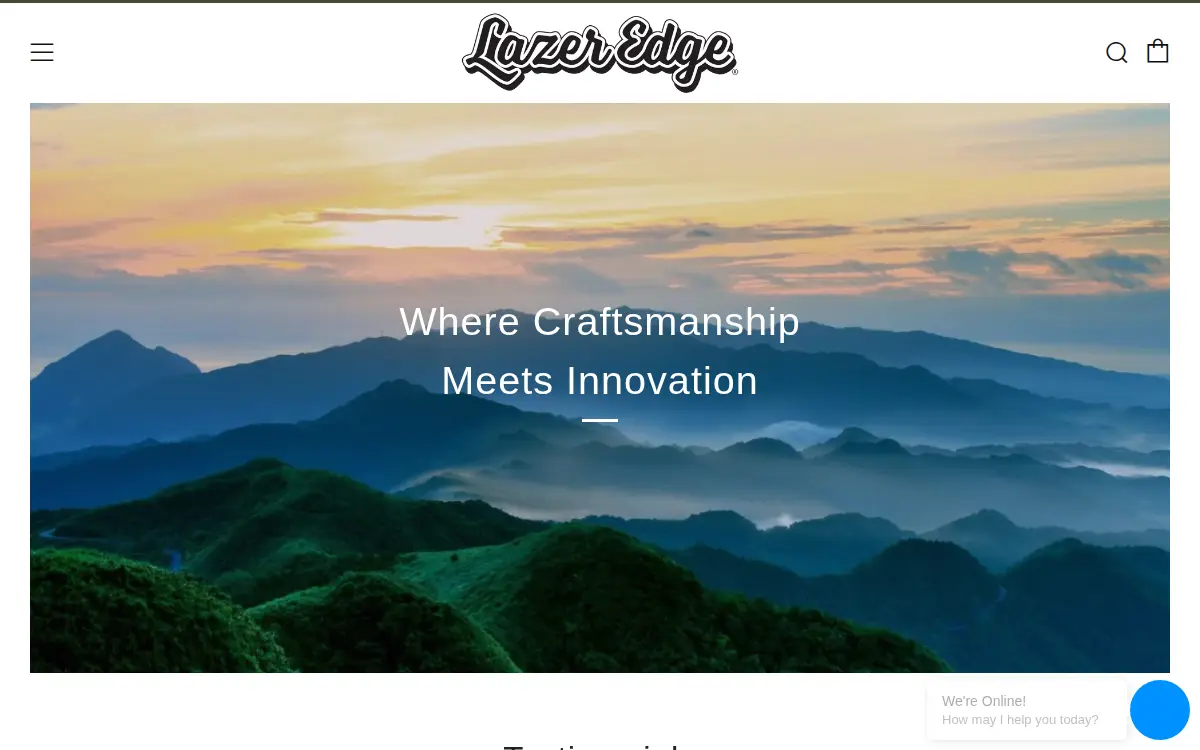 Homepage of Lazeredge, LLC