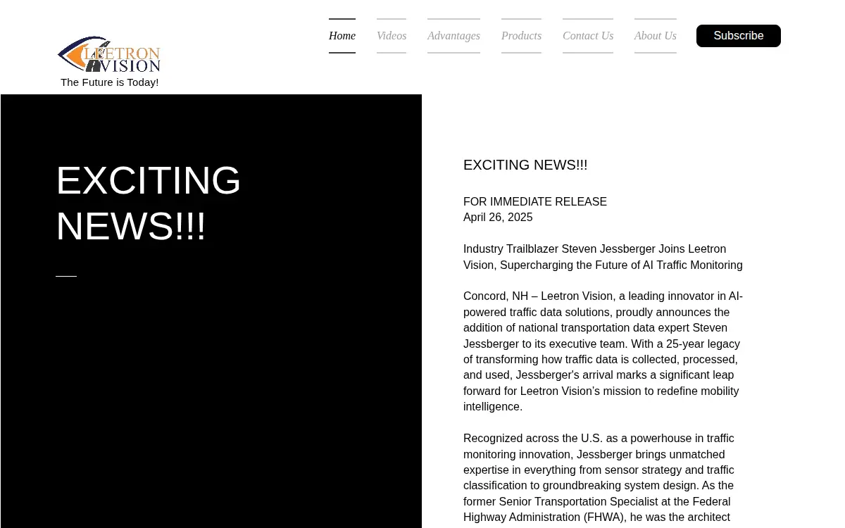 Homepage of Leetron Vision LLC