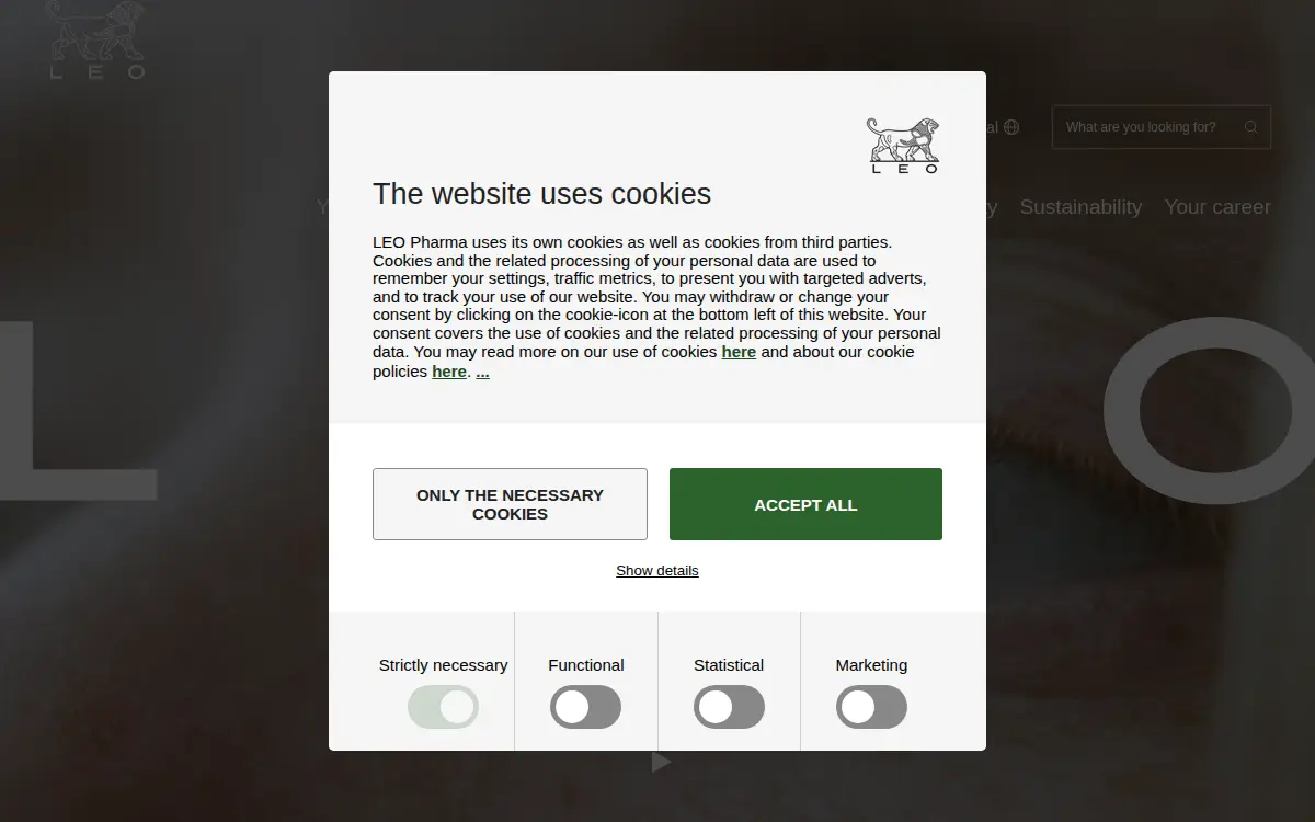 Homepage of Leo Pharma INC