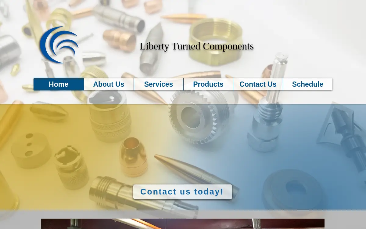 Homepage of Liberty Turned Components, LLC